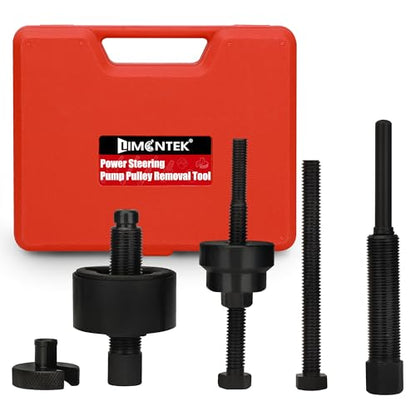 Power Steering Pulley Puller Installer Tool, Power Steering Pump Pulley Removal Tool Compatible with Ford, GM, VW and Chrysler Vehicles - color: red