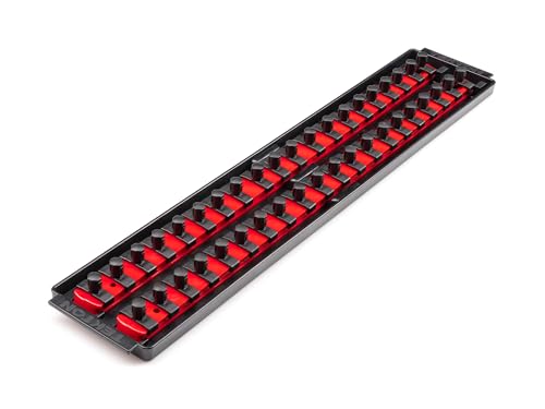 TEKTON 3/8 Inch Drive 2-Rail Socket Organizer Set, Red (40-Tool) | OST13140 | Made in USA - color: Red, size: (40-Tool), style: 2-Rail