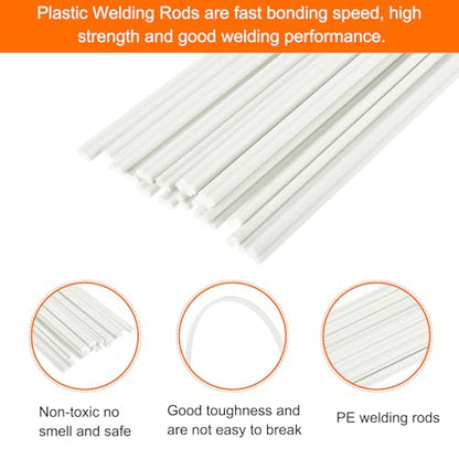 MECCANIXITY 20pcs 10 Inch Plastic Welding Rods PVC Welding Strips Welder Rods for Plastic Welder,Car Bumper, Kayak Repair, White - color: White, size: 10 Inch