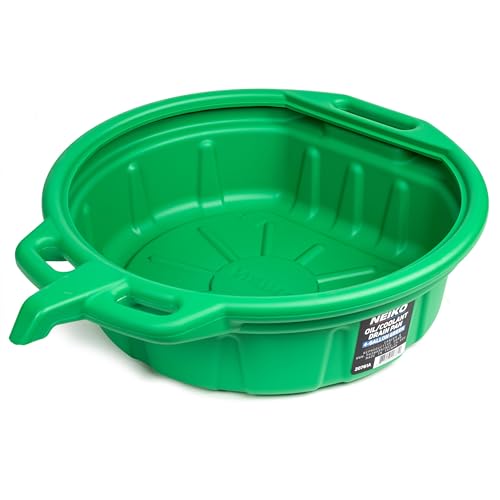 NEIKO 20761A 4 Gallon (16L) Anti-Splash Drain Container with Non-Spill Pour Spout, Heavy-Duty Plastic Drip Catcher for Vehicle Fluid Changes, Antifreeze Green - style: 4 gal/16 L Coolant Drain Pan