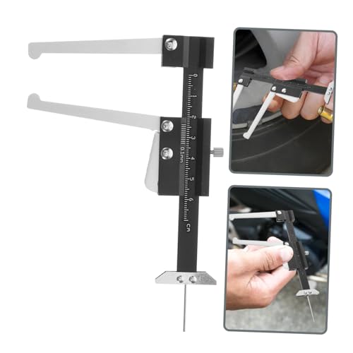 Tire Tread Ruler Tire Depth Gauge Tool for Brake Pad Depth Disc Brake Rotor Gauge