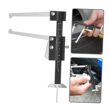 Tire Tread Ruler Tire Depth Gauge Tool for Brake Pad Depth Disc Brake Rotor Gauge