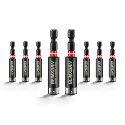 Geinxurn 8PACK Torsion Impact Bit Holder,Magnetic Extension Locking Socket Drill Bit Holder S2 Alloy Steel Hex Shank Quick-Change Drill Bit Guide - style: 2.5INCHES -Bit Holder-8PCS