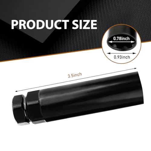 MLY 6 Spline Lug Nut Socket, Lug Nut Removal Tool 3/4" (19mm) & 13/16" (21mm) Hex, Fuel Wheel Lock Key for Aftermarket Socket, Compatible with M14x1.5, M14x2, 9/16 “x18 (Black) - size: 6 Spline