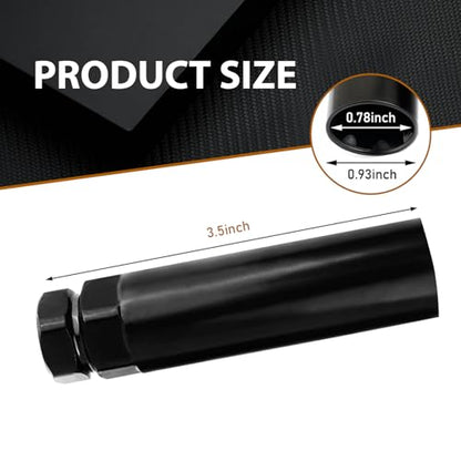 MLY 6 Spline Lug Nut Socket, Lug Nut Removal Tool 3/4" (19mm) & 13/16" (21mm) Hex, Fuel Wheel Lock Key for Aftermarket Socket, Compatible with M14x1.5, M14x2, 9/16 “x18 (Black) - size: 6 Spline