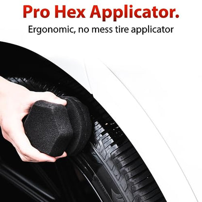 Adam's Polishes Pro Tire Hex Grip Applicator (3 Pack) - Tire Shine Car Detailing Foam Sponge Tool|Car Cleaning Supplies After Car Wash Tire Cleaner | for Vinyl Rubber & Trim Accessories-Wheel Cleaner - size: 3 Pack
