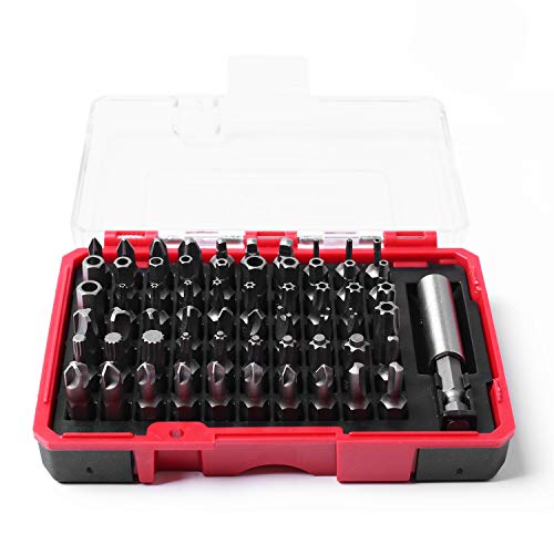 Protorq High Qualiy Security Bit Set, 61-Piece, S2 Steel, Temper Proof Bits, for home electoronics, vehicles, military, aerospace applications - size: 61pc security bit set