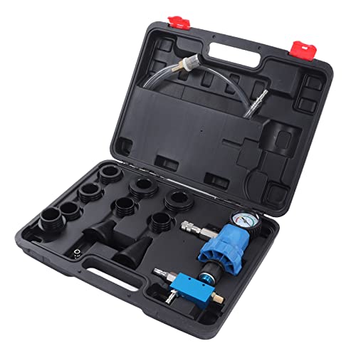 Coolant Vacuum Refill Tool Kit 14 Pieces Universal Engine Cooling System Vacuum Pressure Testing Kit with 8 Adapters for Cars SUVs Light Trucks