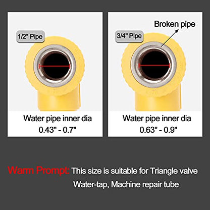4 Pcs 1/2" - 3/4" Water Pipe Extractor NPT Taps Set, Water Pipe Triangle Valve Repair Kit, Manual Broken Pipe Remover Thread Repair Tool with Storage Case Bonus a Pipe Seal Tape, Carbon Steel - size: B 1/2" - 3/4"