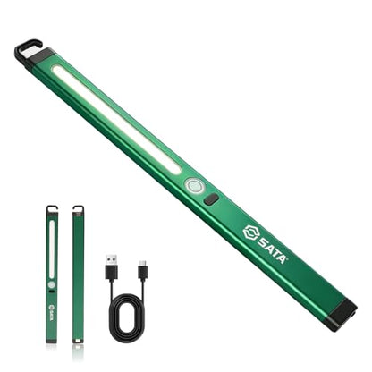 SATA Ultra-Slim Ruler-Style LED Inspection Light with Magnetic Back,400LM, 2700mAh, Rechargeable SMD Work Light for Underhood, Auto Repair, Garage, Workshop