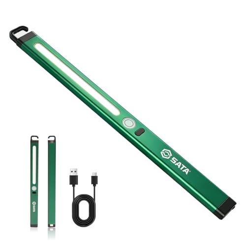 SATA Ultra-Slim Ruler-Style LED Inspection Light with Magnetic Back,400LM, 2700mAh, Rechargeable SMD Work Light for Underhood, Auto Repair, Garage, Workshop