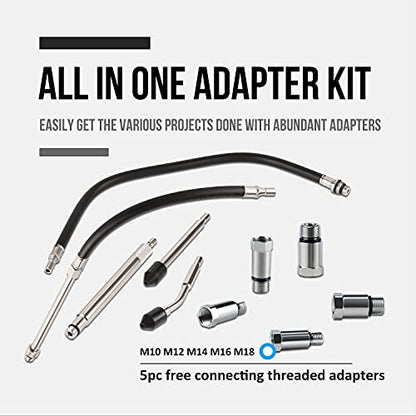 Lichamp 12pcs Compression Tester Adapter Kit with Spark Tester, Automotive Engine Cylinder Leak Down Compression Test Motor Pressure Gauge