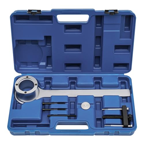 Crankshaft Pulley Removal Tool for Jag-ua-r L-a-n-d R-o-v-er V8 3.2 3.4 4.2 4.4L Engine Crankshaft Pulley Repair Tool with Storage Box