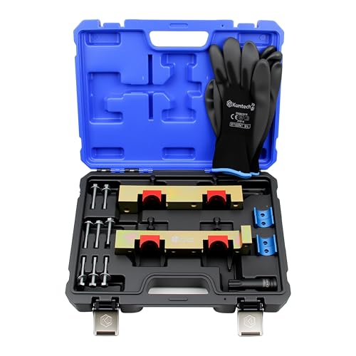 Kuntech Engine Timing Tool Kit Compatible with Mercedes Benz M133 M270 M274, 15PCS Camshaft Locking Alignment Timing Tools Set with Carrying Case & Gloves - size: For M133 M270 M274