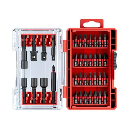 36Pcs Impact Driver Bits Set with a Storage Case | 28 Magnetic Screwdriver Bits, 5 Magnetic Sockets, 3 Socket Adapters, Hex Shank Driver Tools Set for Power Screwdrivers - style: 37Pcs Screwdriver Bits Set