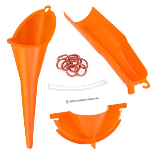 Oil Change Funnel Kit for Harley Sportster Dyna Softail Touring | Reusable ABS funnels with Viton O-rings, drip-free design, for Harley models and supports cars, trucks, ATVs and UTVs
