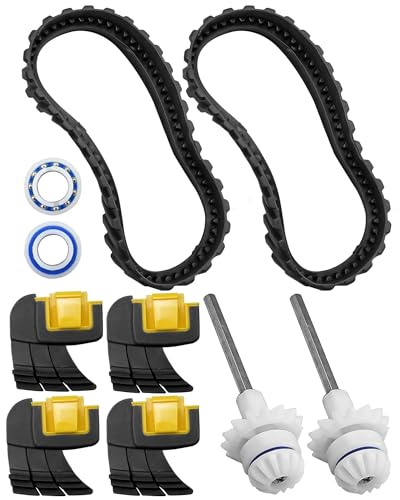 Pool Cleaner Parts Fit for Zo-diac MX8 MX6 MX8/MX6 Elite, Includes Tracks Cyclonic Srubbing Brushes Drive Shaft Bearings, Pool Cleaner Rebuild Kit Replace R0526100 R0714400 R0525100 R0527000