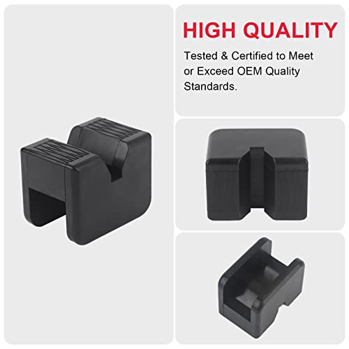 VASTAUTO Jack Rubber Pad Adapter,Jack Stand Universal Heavy Duty Rubber,Slotted Frame Rail Pinch Welds Protector Floor Jack Pad Adapter(4 Pack)