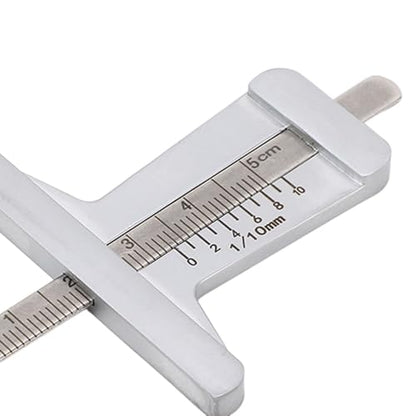 Steel Tire Tread Depth Gauge Ruler 0-50mm, Vehicle Tread Wear Indicator, Precise Measurement Tool for Car, Motorcycle Tire and Brake Pad Inspection