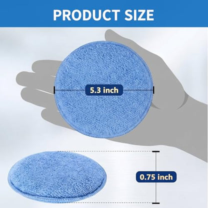Car Wax Buffing Pads, 6PK Microfiber Wax Applicator Pads, Versatile Sponge Pads for Polishing and Cleaning, No Scratches Detailing Supplies for Car, 5-Inch