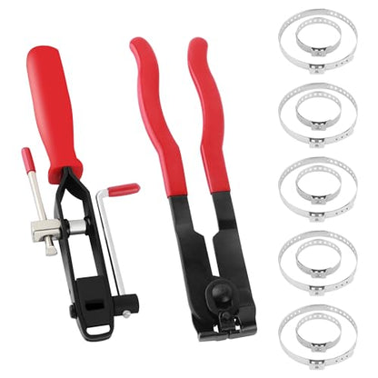 CV Boot Clamp Pliers Kit,1PC CV Joint Boot Clamp Pliers + 1PC Ear Clamp Pliers + 10PCS Clamps,Universal Car Accessories for Most Vehicles (Pliers/2PCS) - color: Clamp Pliers/2pcs