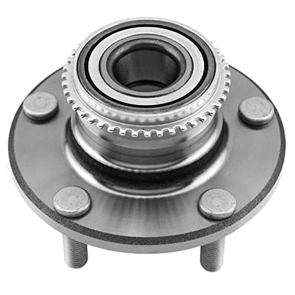 Detroit Axle - 2 Rear Wheel Bearing and Hubs Assembly with ABS Ring & 5-Lug for Mitsubishi Lancer 2004-2006, Outlander 2003-2006, FWD, 512339 - style: 512339 x2/Pair