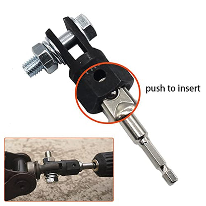 1/2" Scissor Jack Adapter Socket Adaptor with Impact Drill Black | For 1/2 Inch Drive Impact Wrench or 13/16 Inch Lug Wrench, Easy Lifting