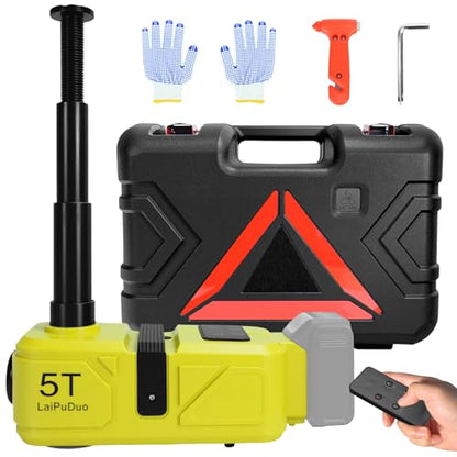 Electric Car Jack for DeWalt 20V Li-ion Battery, 220W Cordless Remote Control 5Ton Automatic Hydraulic Jack with LED Light, Floor Jack Lift for SUV MPV Sedan Truck Change Tires Garage Repair