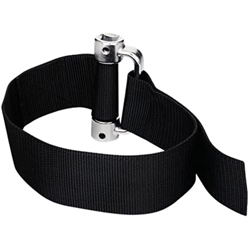 LUMAX LX-1811 Heavy-Duty Strap Oil Filter Wrench, 3/8" & 1/2" Sq. Drive. Universal Design Permits Use on Most Vehicles, Tractors and other Heavy Equipment