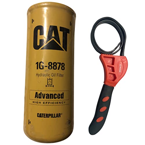 IHD Strap Wrench Bundle w/Caterpillar 1G-8878 Hydraulic Oil Filter Advanced High Efficiency (1)