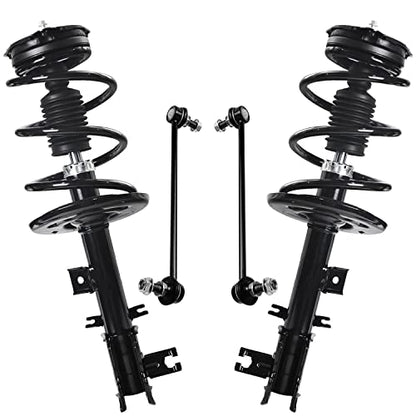 Detroit Axle - Front Struts w/Coil Springs Sway Bar End Links Replacement for 2009-2014 Nissan Murano - 4pc Set - size: 4QS47139/ sway kit