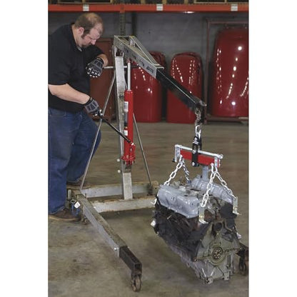 Strongway 3-Ton Long Ram Hydraulic Jack, Single Piston, Clevis Base | Controlled lifting, Stable support, Shop and garage use, Easy positioning, Durable construction, Easy setup