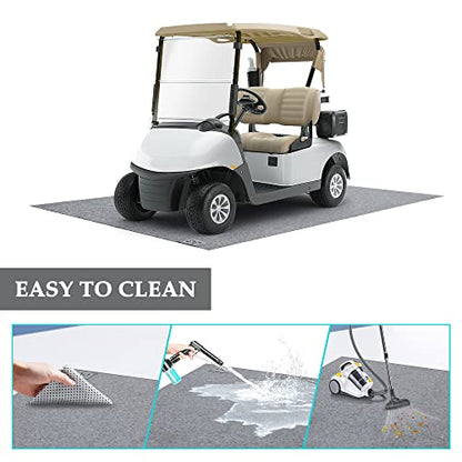 10L0L Golf Cart Parking Mat - 8.8 x 4.9 ft Premium Garage Floor Mat, Oil Absorbent & Waterproof Mechanic Pad for Club Car, EZGO, Yamaha, ATV, UTV, Motorcycles - Heavy-Duty Anti-Slip Protector