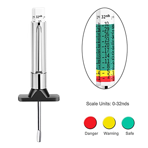GODESON Pack of 100 Smart Color Coded Tire Tread Depth Gauge - size: 100 Pack