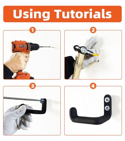 Chainsaw Hanger, 6 Pack Chainsaw Holder Wall Mount, Chainsaw Storage Hook | Heavy Duty Chainsaw Rock,Chainsaw Hook,Chainsaw Holder Wall Mount, Chain Saw Hanger, Organizes all Hangable Items for Garage. - color: 6 Pack Hanger