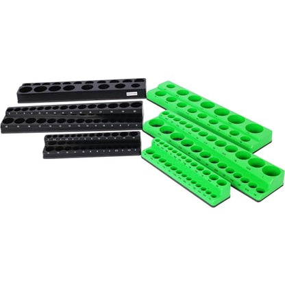 Magnetic Socket Organizer Set, 6-Piece Magnetic Socket Organizer Set, 6PCS Socket Holder, 1/4", 3/8", 1/2" Drive Metric SAE Socket Trays Holds 141 Pieces Magnetic Sockets Trays - color: B