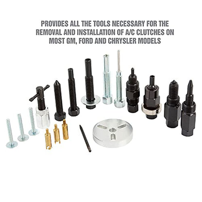 OEMTOOLS 37150 A/C Clutch Tool Kit, Removes and Installs Pressed-On AC Clutches, AC Compressor Clutch Kit for Use with Ford, GM, and Chrysler, Car Tools