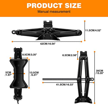 3 Pack 2 Ton Scissor Wind Up Jack with Crank Speed Handle Steel Garage Tools for Chevy Malibu/Cruze/Prizm/Impola/Caprice - size: 2 Ton Scissor jack (3 pack)