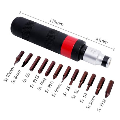 1/2" Hand Manual Reversible Impact Driver Set Extractor-12 PCS Impact Screwdriver S2 Steel Much More Durable Disengage Rusted Fasteners (3/8short impact screwdriver) - size: 3/8 Short