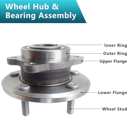 513286 Front Wheel Bearing Hub Assembly for Dodge Journey 2009-2020 | Eliminates Noise, Fixes ABS & Hub Issues, Simple Installation, Direct Bolt-On, OEM Quality, No Warning Lights, DIY Friendly - size: 513286