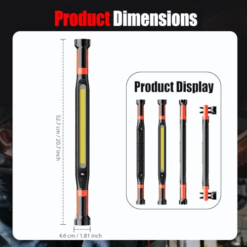 Magnetic Work Light, 2026 New Under Hood Work Home Light LED Portable Magnetic Light Bar, Underhood Worklight for Car, Repairing, Garage (3pcs) - style: 3pcs