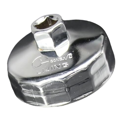 Oil Filter Wrench for 64mm-65mm 14-Tooth Socket (Upgraded, Steel), Specialized Oil Filter Removal Tool, 1/2 Inch Drive, Designed for ATV UTV, Suitable for Honda,Yamaha, Polaris, Indian Challenger