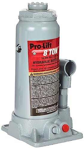 Pro-Lift B-008D Grey Hydraulic Bottle Jack - 8 Ton Capacity