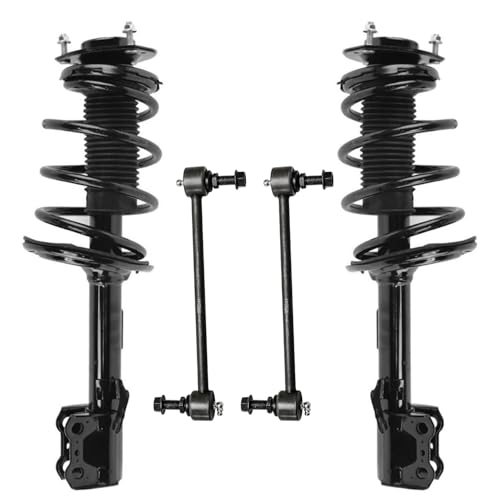 Detroit Axle - 4pc Front Struts Sway Bars for Toyota 10-13 Highlander | 10-15 Lexus RX350 RX450h, Complete Strut with Coil Spring Assembly Sway Bar End Links Suspension Struts Shocks Replacement - size: 4QS50005/ sway kit