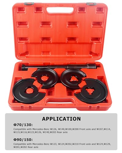 DAYUAN Suspension Coil Spring Compressor Repair Tools Set | Remove replace the coil springs Tool，Compatible with Mercedes Benz，120-325mm Adjustable，4 Spring Plates, Storage Case