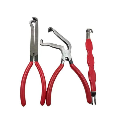 4 Pcs Electrical Disconnect Pliers Professional Set - Electrical Connector Pliers for Cars,Fuel Line Petrol Clip Pipe & Automotive Hose Trucks Repair with Rapid Disconnecto Electrical Tools (Red)