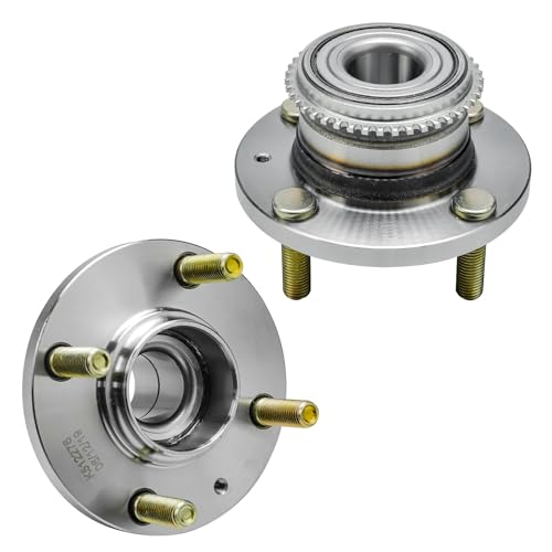 Detroit Axle - 2 Rear Wheel Bearing and Hubs Assembly with ABS Ring & 4-Lug for Mitsubishi Lancer 2002 2003 2004 2005 2006 2007 [ES] L4 2.0L Only - style: 512276 x2/Pair