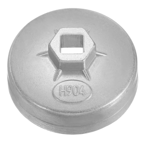 HARFINGTON Oil Filter Cap Wrench 15 Flute 79mm Inner Dia 1/2" Square Drive Aluminum Cup Type Drive Metric Oil Filter Socket Removal Tool for Engine Conduit Fittings - size: 79 x 40 mm