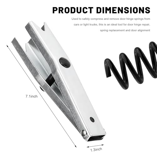 Door Spring Tool, Professional Car Door Hinge Compressor Tool Compatible with 1/2 Inch Wrenches, Steel Spring Tools for Safe Removing and Installing Auto Hinge Springs