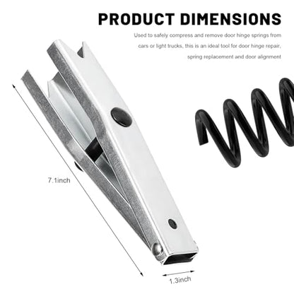 Door Spring Tool, Professional Car Door Hinge Compressor Tool Compatible with 1/2 Inch Wrenches, Steel Spring Tools for Safe Removing and Installing Auto Hinge Springs